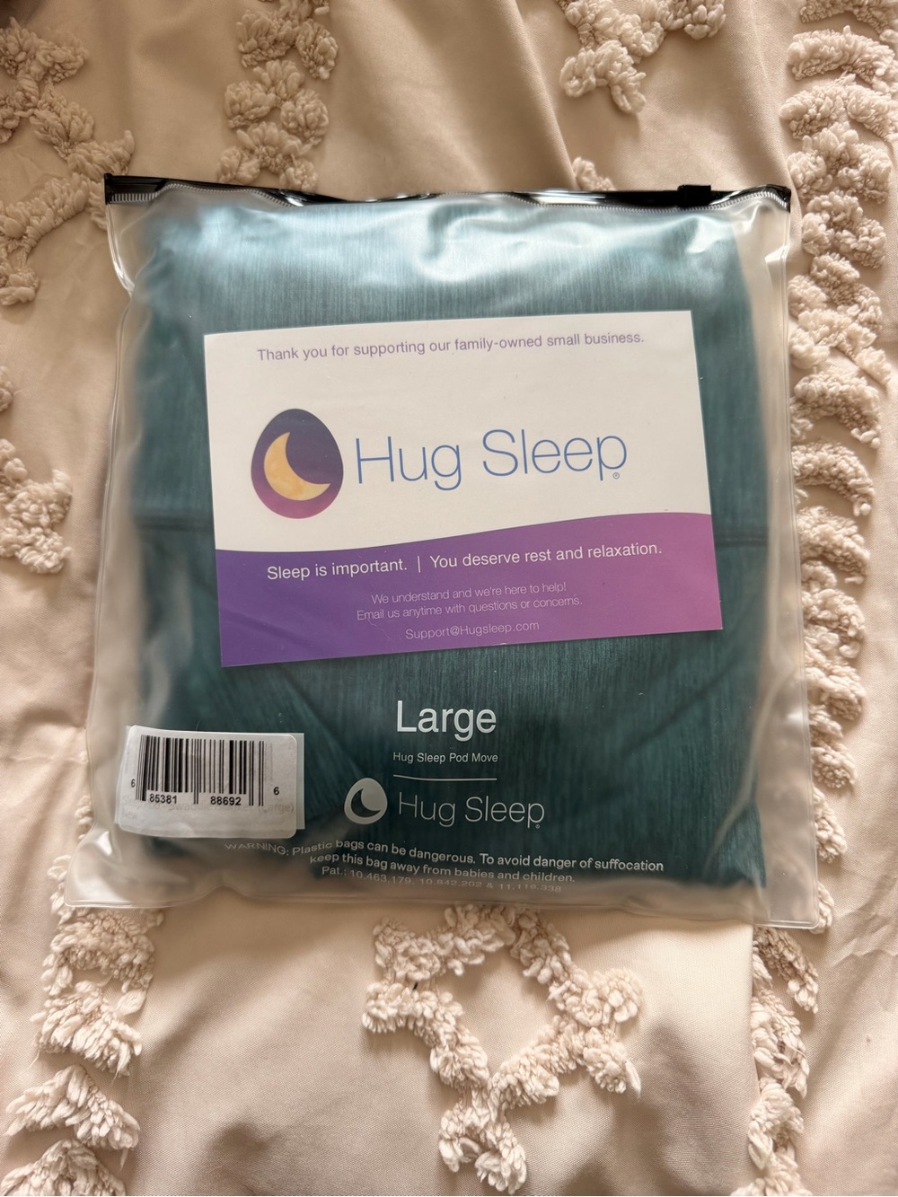 Hug Sleep Pod in Turquoise / Large